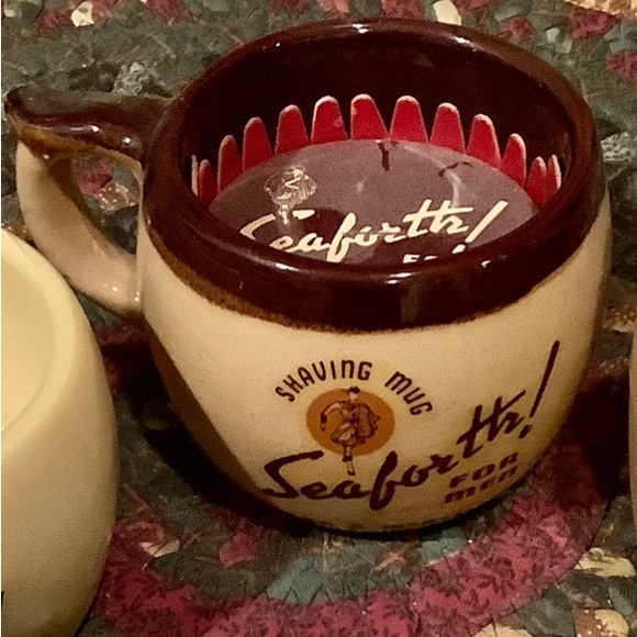 Vintage Seaforth shaving mugs 3 pc set plus soap and leaflet 1930’s - Picture 2 of 12